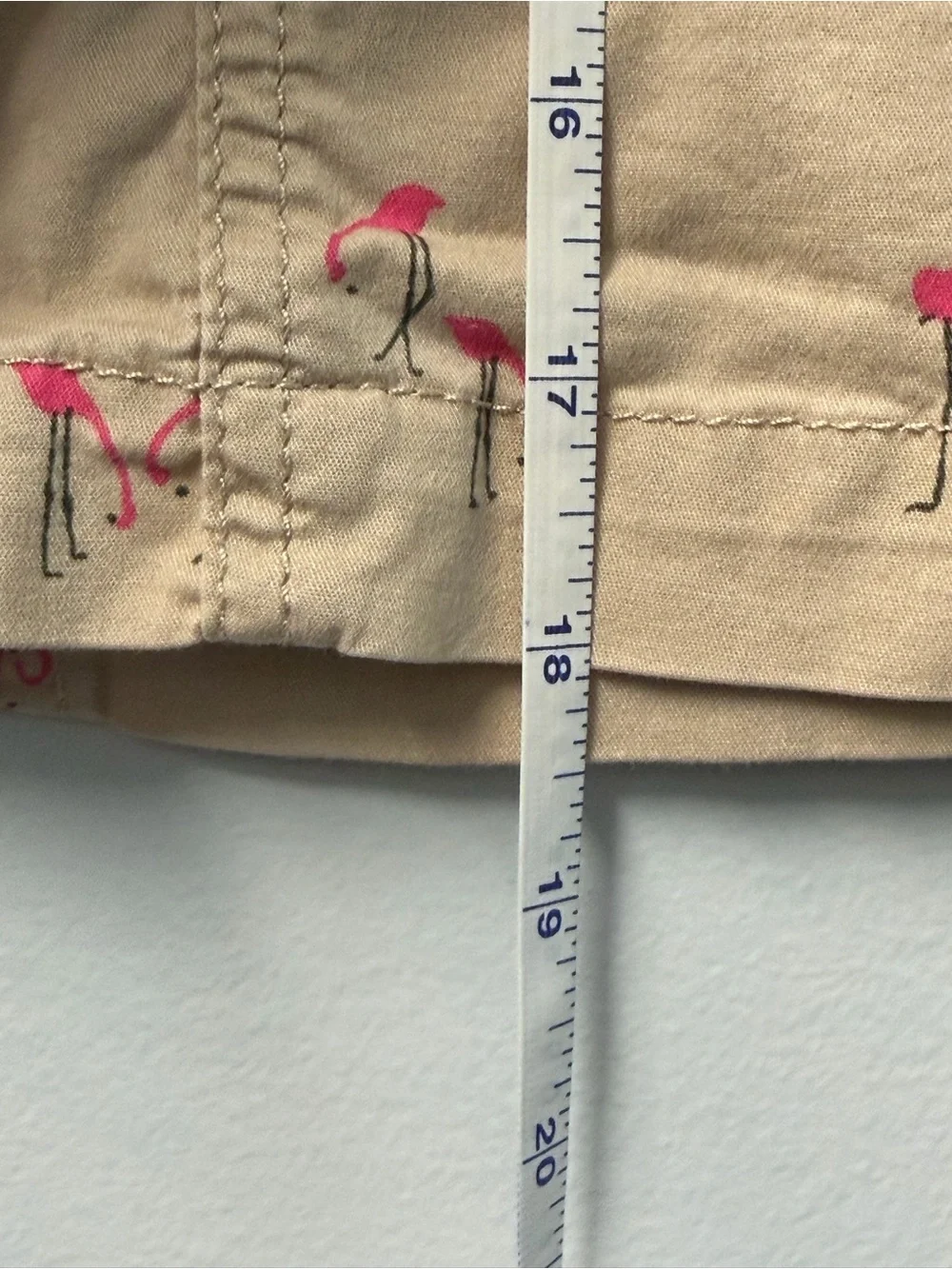 croft & barrow Beige Skort with Pink Flamingo Print - Picture 8 of 11